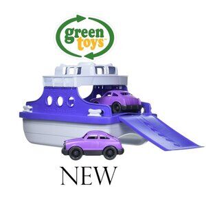 NEW Green Toys Ferry Boat Bath Tub Toys Water Toy with Cars Purple White Toy NEW